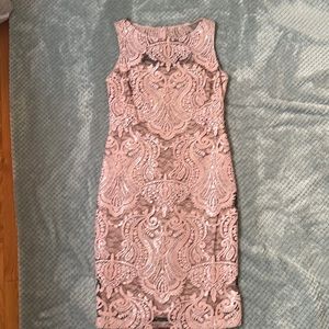Pink sequins and black lace Calvin Klein size 4